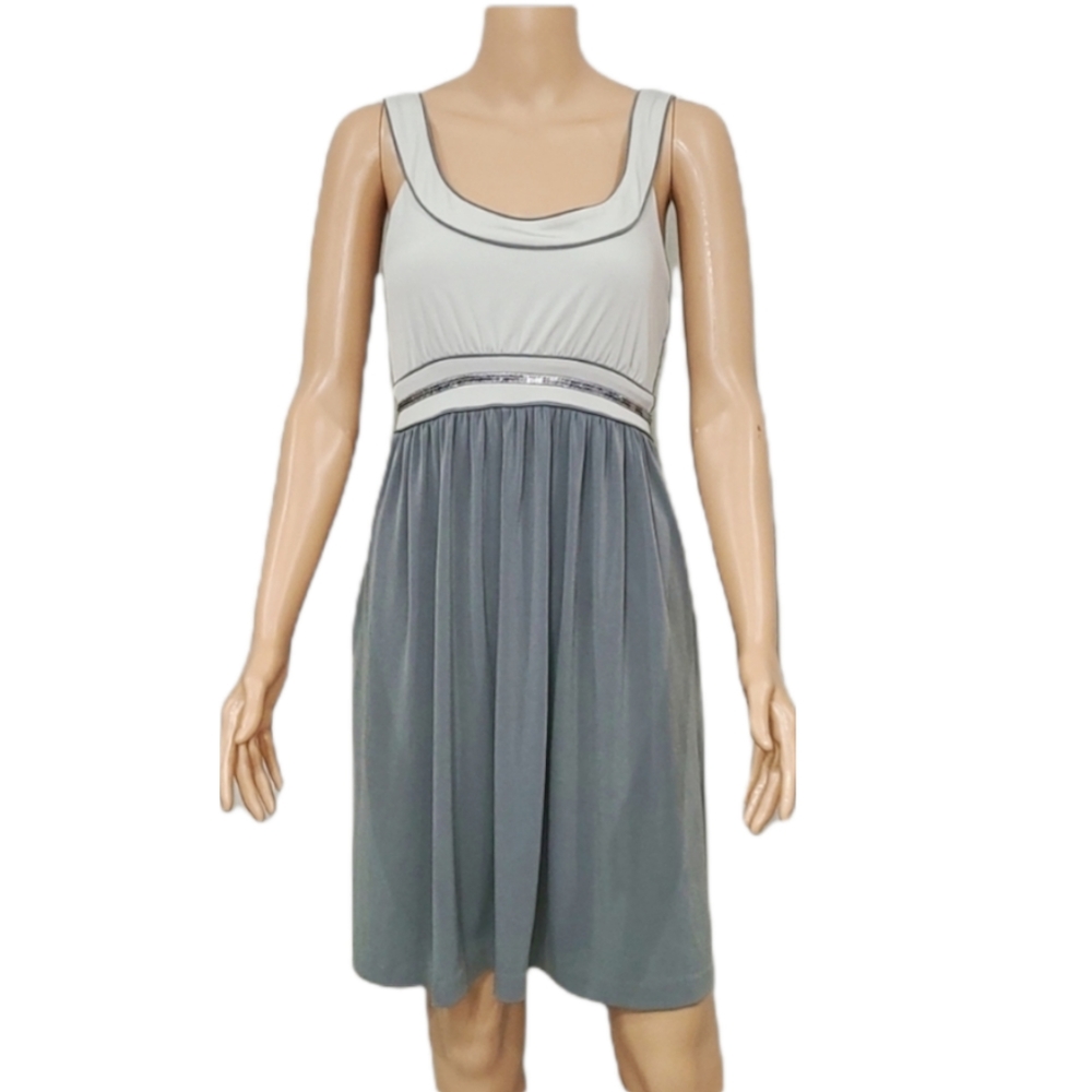 BANANA REPUBLIC WOMEN'S FIT & FLARE GRAY SIZE 6 DRESS